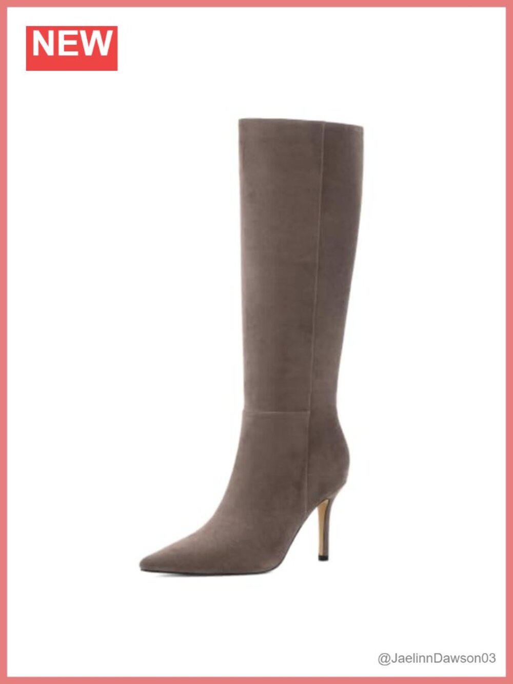 Faux Suede Knit Knee High Boots Pointed Toe Stiletto Heel Women's Size 7-15